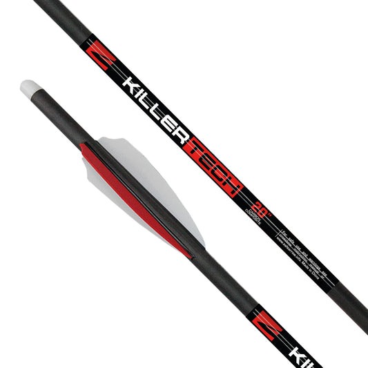 Killer Instinct KillerTech Crossbow Bolts - 20-Inch Carbon Composite Arrows with ±.005"" Straightness - 400 Grain Weight - 6-Pack Hunting Bolts for High-Speed Crossbows