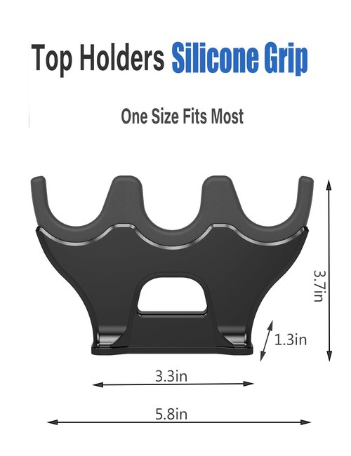TRANSWARPS Magnetic Fishing Rod Car Stands, Portable Outdoor Fishing Rod Storage Rack, Soft Silicone Car Pole Fly Fishing Pole Holder with 3 Holder Slots