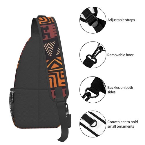 YSBYEIU Retro African Bags Sling Bag For Women Men African Tribe Crossbody Backpack Shoulder Bag for Sports and Outdoor Bags