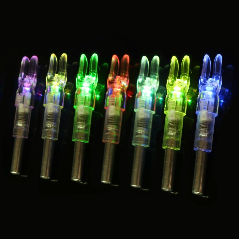 S Lighted Nocks for Arrows with .244 Light up Knocks Turn on Automatically When Shoot 6-Pack