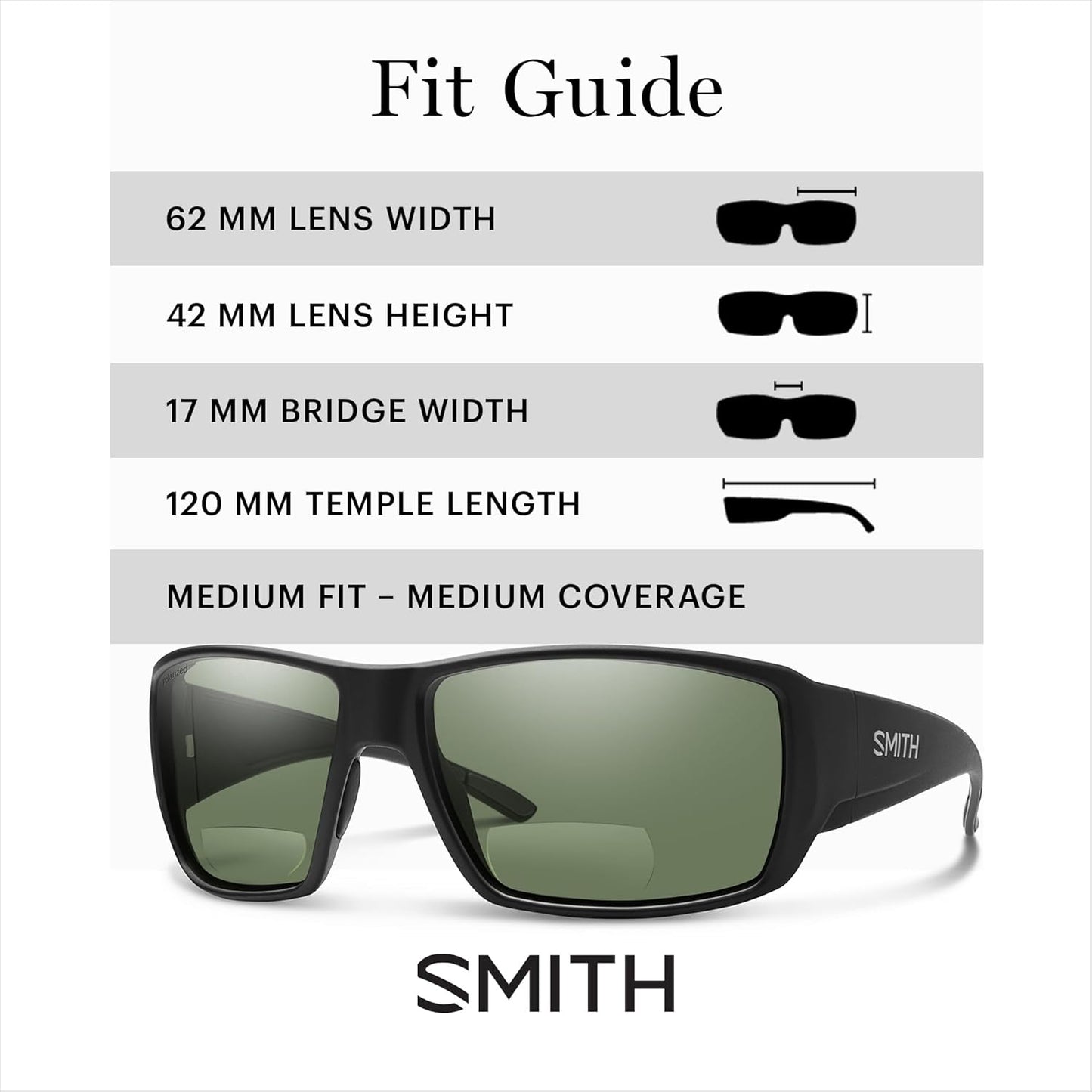 SMITH Guide’s Choice Bifocal Sunglasses – Performance Sports Active Sunglasses for Biking, Running, Fishing & More