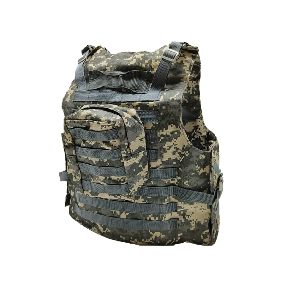 ACECARE Adjustable Tactical Airsoft Vest - Outdoor Hunting Molle Vest for Training, Hiking & Camping with Shoulder Strap