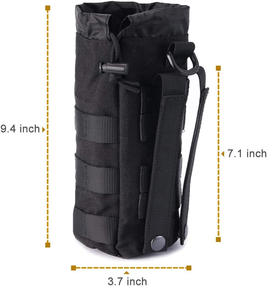 Upgraded Tactical Water Bottle Holder | Molle Pouch for Travel & Hydration