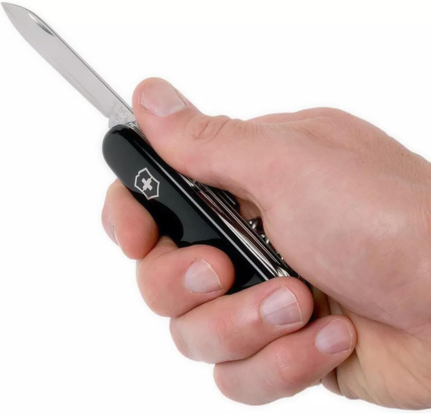 Victorinox Huntsman Swiss Army Knife, 15 Functions, Swiss Made Pocket Knife with Large Blade, Screwdriver, Scissors and Wood Saw - Red
