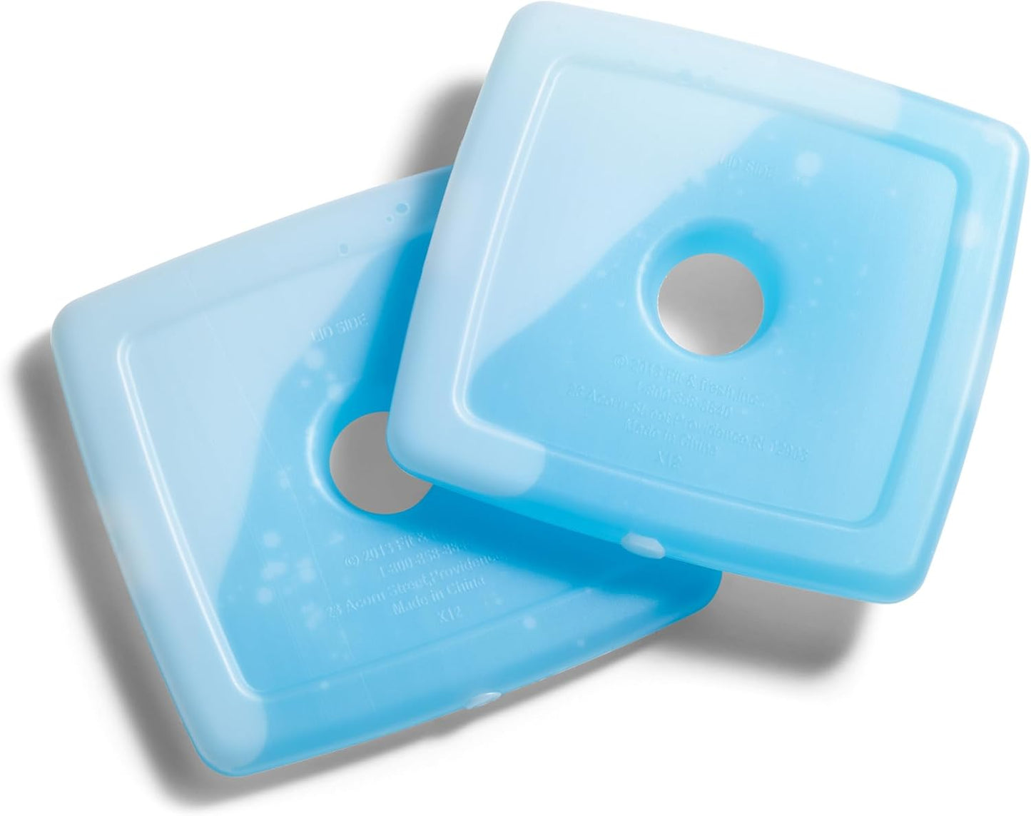 Cool Coolers By Fit & Fresh 4 Pack Slim Ice Packs, Quick Freeze Space Saving Reusable Ice Packs for Lunch Boxes or Coolers, Multi Colored, Single Pack