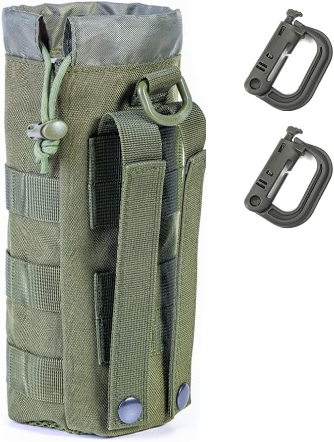Upgraded Tactical Water Bottle Holder | Molle Pouch for Travel & Hydration