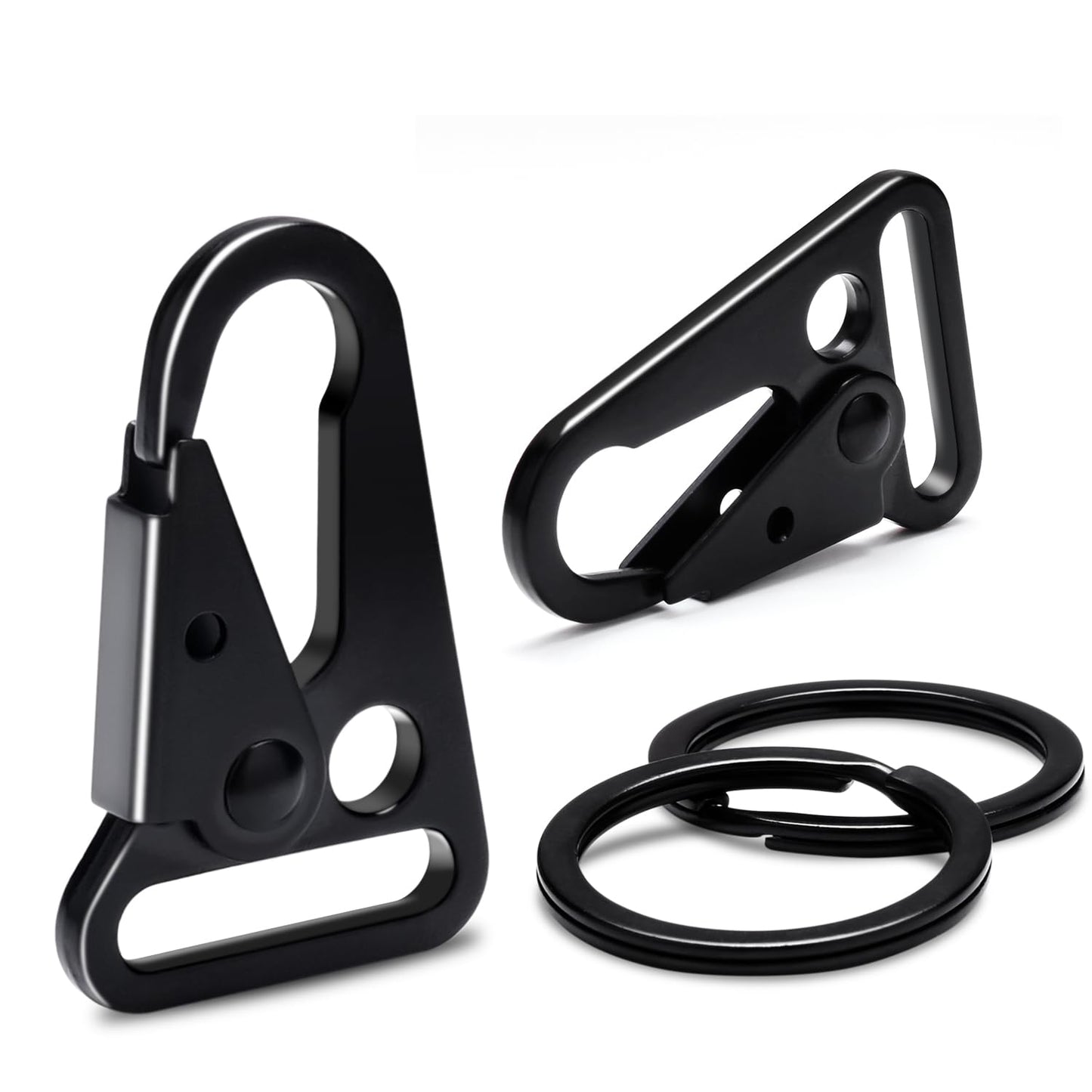 12 Sets Metal Tactical Snap Hook 1-inch Car Keys Chain Clip Heavy Duty Keychain Attachments for Paracord Bracelets Necklaces Molle Bags Lanyard Accessories