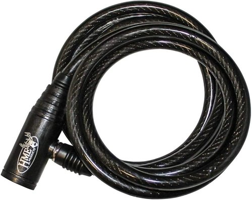 HME Self-Coiling 6-Foot Easy-To-Use Protective Durable Reliable Versatile Hunting Tree Stand Cable Locks - 3 Pack, 2 Keys Included