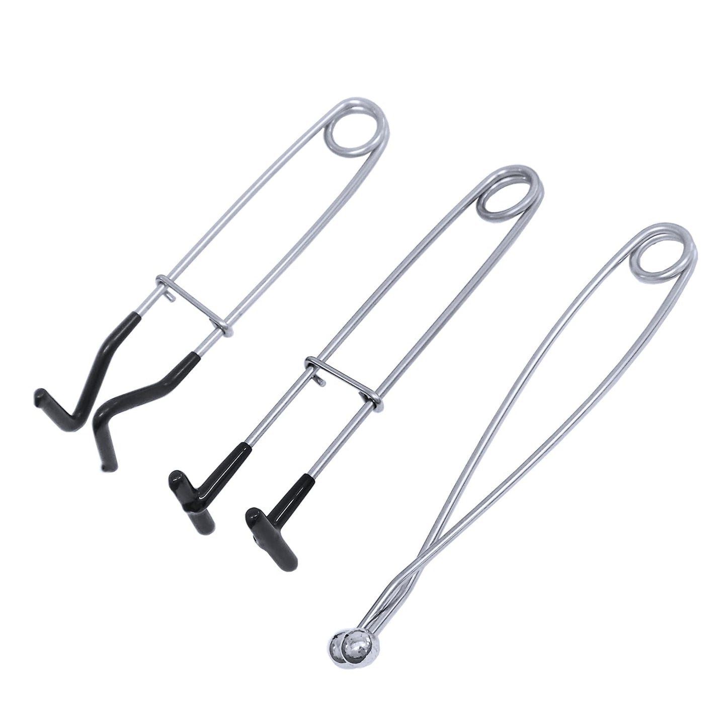 3 Sets Stainless Steel Fish Mouth Spreader Jaw Retractor Spring Fish Mouth Opener Fish Mouth Hook Remover