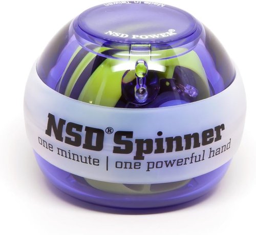 Auto-Start NSD Rainbow Lit Spinner Gyro Ball – Up to 15,000 RPM Premium hand strengthener and wrist exerciser for grip strength training, forearm workout, and pain relief; durable and portable