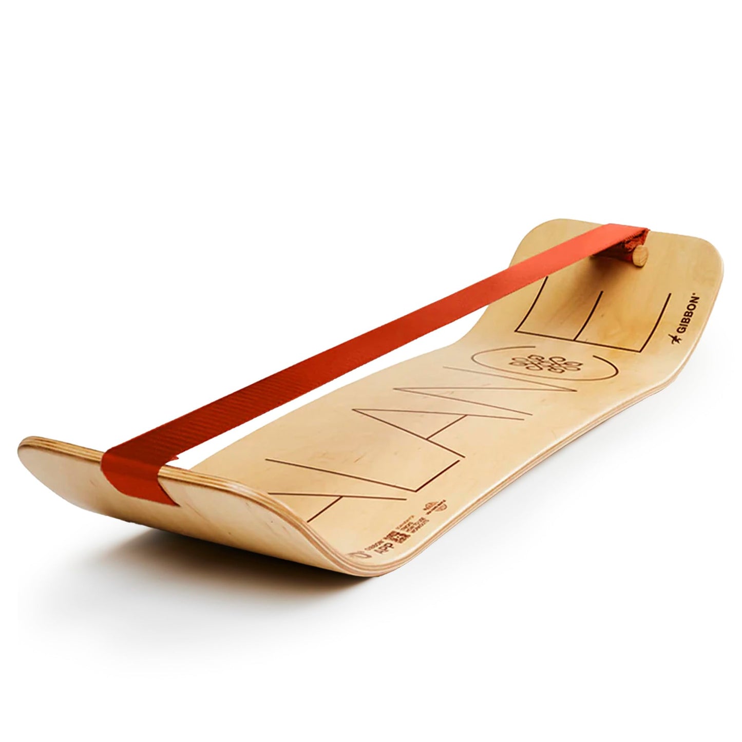 GIBBON SlackBoard - GiBoard Balance Board Kids & Adults - Slackline Balance Trainer - Slack Board Core Workout Equipment Home Gym Training - Standing Desk Exercise - Yoga, Agility, Pilates & More