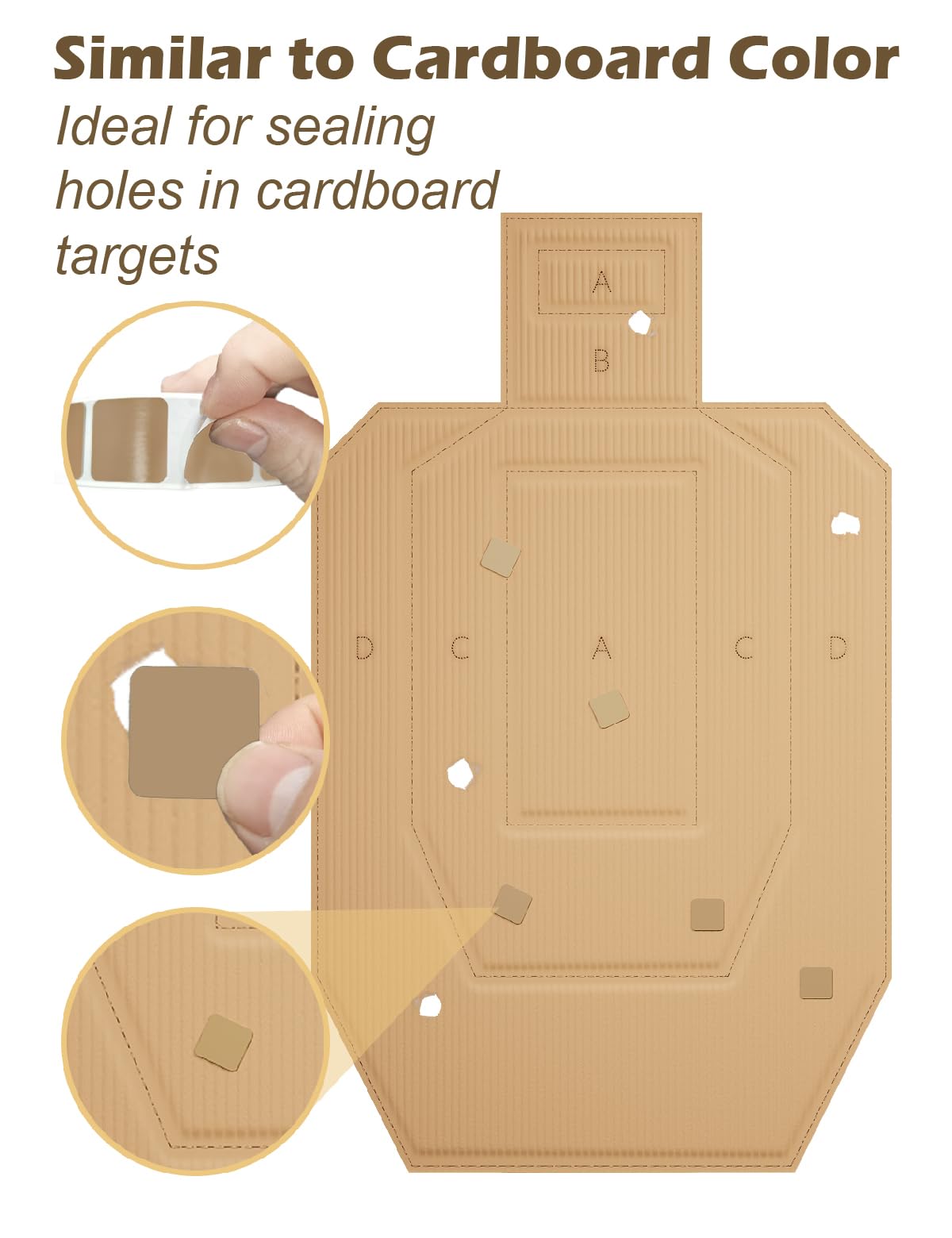 1500 PCS 1-Inch Target Pasters, Self-Adhesive Target Tape for Cardboard & Paper Silhouette Targets, Perfect for USPSA, IPSC, IDPA, and Shooting Practice