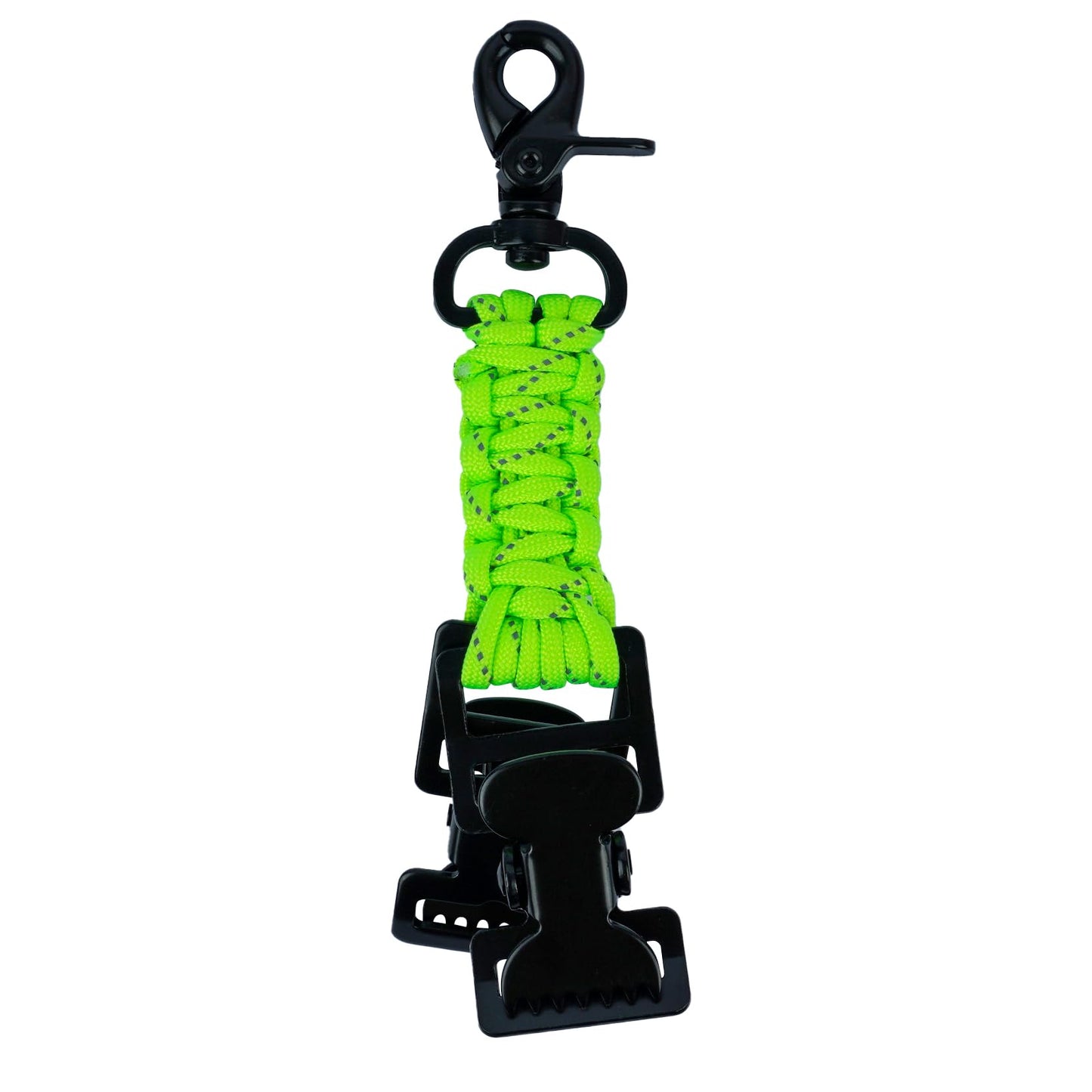 KUNN Double End Tactical Glove Clips Work Glove Holders Hardhat Holder for Heavy Duty Belt,Outdoor Backpack,Gifts for Firefighter & Police,Lime Green