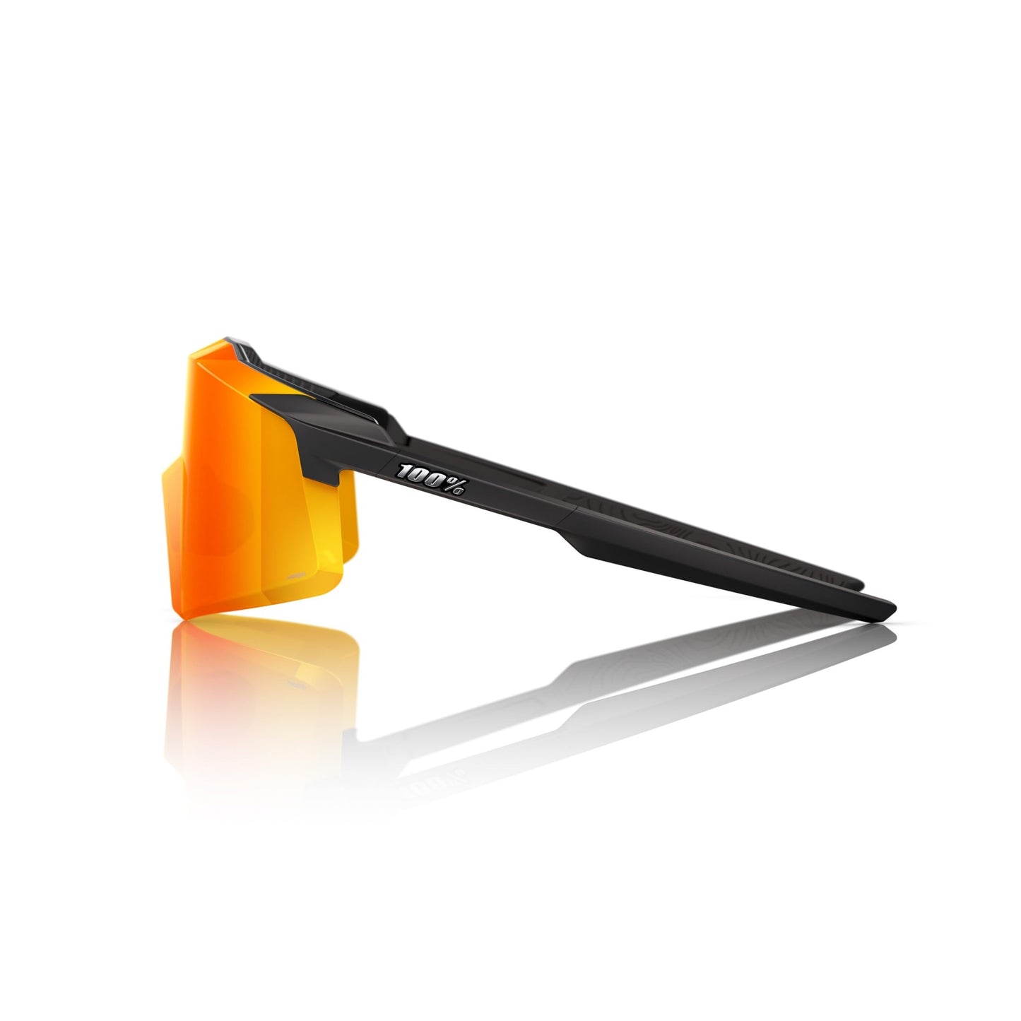 100% AEROCRAFT Sunglasses - Scratch-Resistant Lens - Lightweight and Durable Sunglasses for Outdoor Sports - Soft Tact Black, HiPER Red Multilayer Mirror