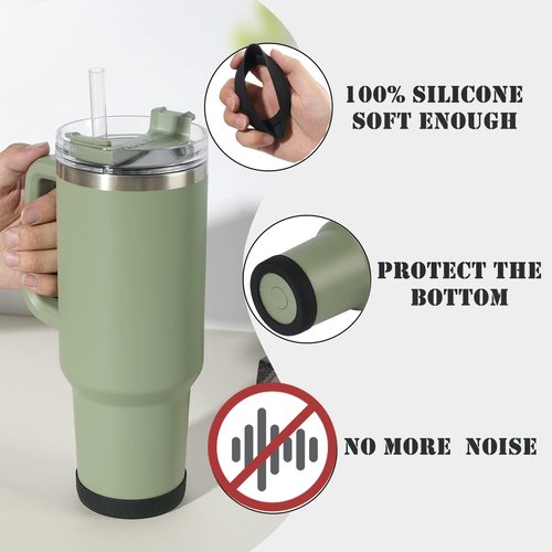 4 PCS Bottle Covers for Stanley Adventure Quencher Tumbler 40oz, Anti-Slip Silicone Boot, Accessories for Stanley Cup