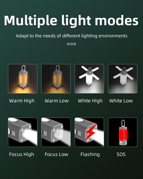 ZUKVYE Rechargeable LED Camping Lantern - Waterproof Tent Light with 8 Light Modes, Camping Essentials, Portable Lantern Flashlight for Camping, Hurricane, Emergency, Hiking, Fishing