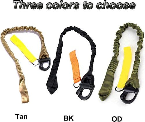 H World EU Tactical Multi-Use Adjustable Quick Release Retractable Safety Sling Lanyard for Outdoor Sports Airsoft Hiking