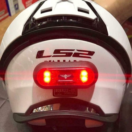 Unifizz LED Helmet Light Safty Warning Night Lamp Motorcycle Bicycle Front and Rear Headlight 1PC