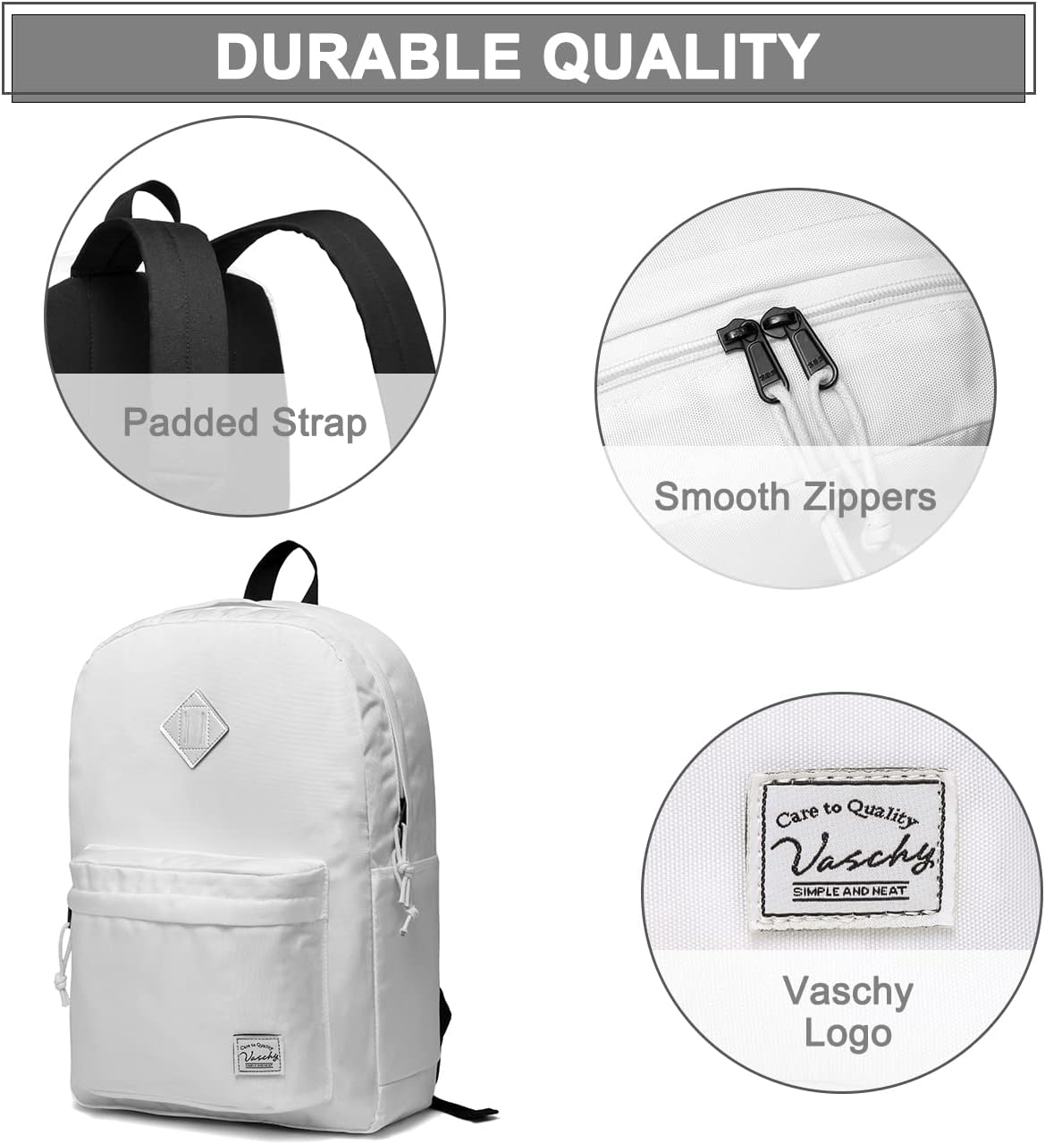 VASCHY Backpacks Handbags, Lavender, M