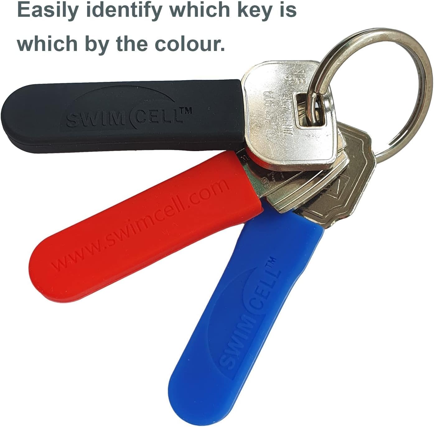 Key Blade Cover - Silicone Sheath Protector for Car, Bike, or House Keys. Anti-Scratch Sheath. Cut to Fit. 1-2 Keys