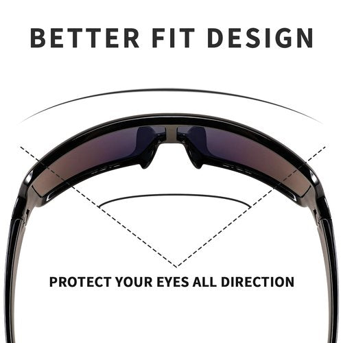 FEISEDY Men Women Cycling Sports Sunglasses Fishing Running Trekking Baseball 80s 90s Shield Sunglasses B2962