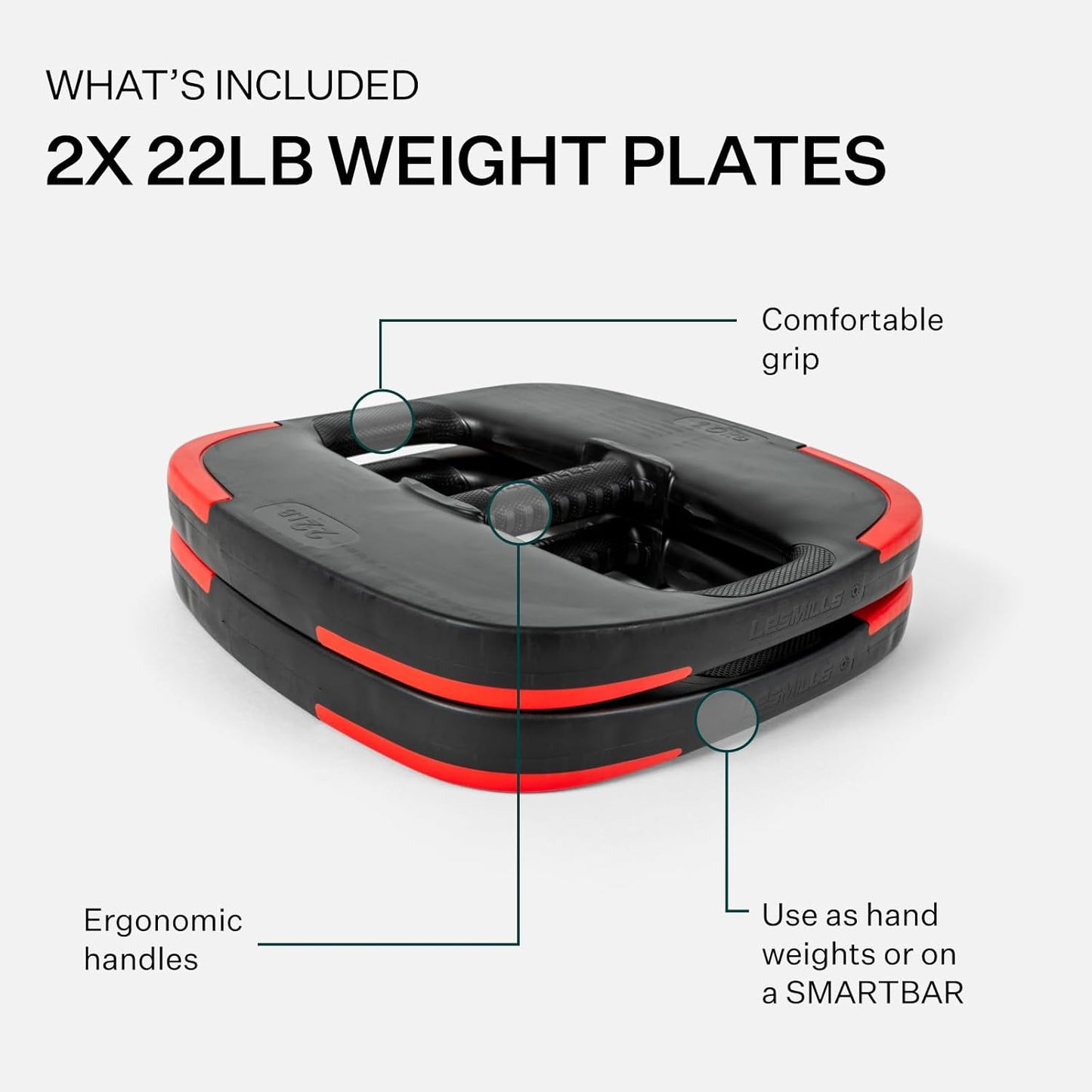 Les Mills™ Dual Purpose Ergonomic Exercise Weight Plates for Total Body Workouts
