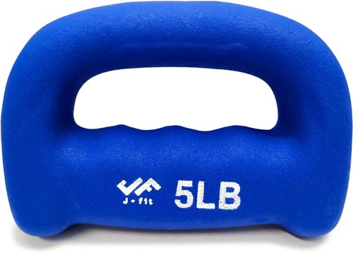 JFIT Neoprene D Grip Dumbbells - Single Weights 1LB-5LB - Premium Non-Slip, Hand Weights, Ergonomic Design