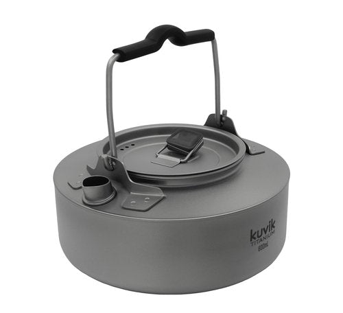 Kuvik Titanium Kettle 600ml (20.3 oz) - Ultralight and Compact Kettle for Backpacking, Camping, and Home