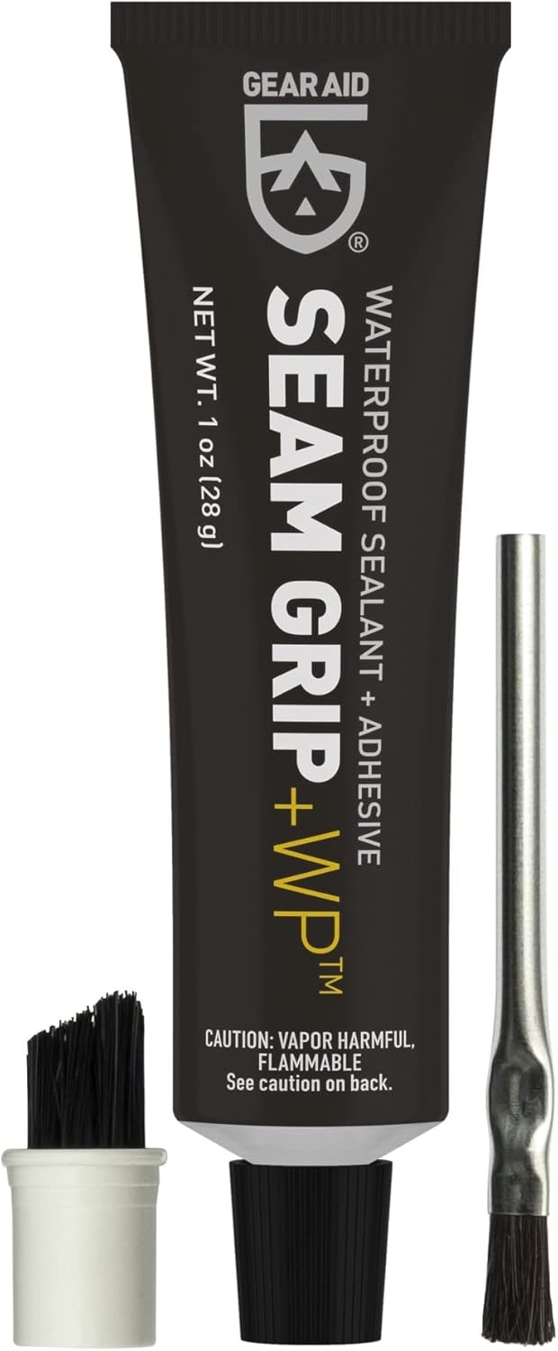 GEAR AID Seam Grip WP Waterproof Sealant and Adhesive for Jackets, Tents, Sleeping Pads and Outdoor Fabric | Repairs Rips, Seals Seams on Nylon, Canvas and Vinyl