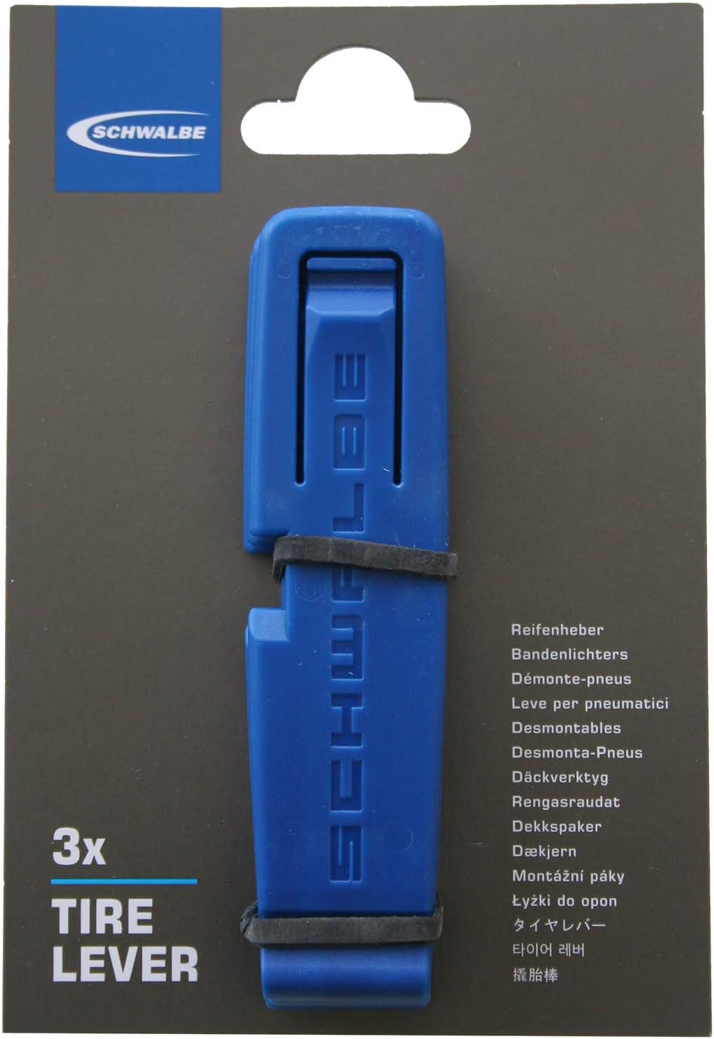 SCHWALBE Bicycle Tire Levers, Blue, 2.4 x 0.4 x 3.9 inches