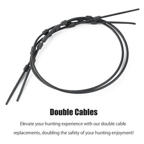 skiguard Treestands Pair of Replacement Cables for Climbing Treestands, Replacement Tree Stand Cables, Durable Steal 65" Treestand Replacement Cables, Hunting Tree Stand Accessories, Black