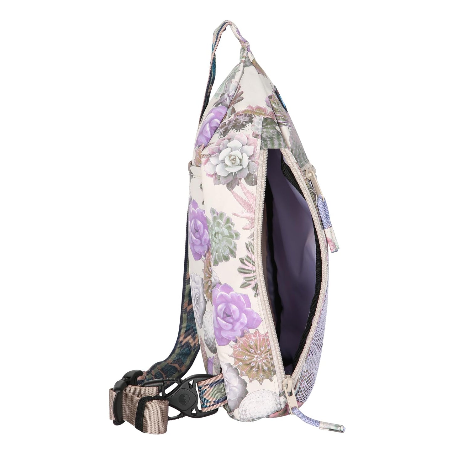 KAVU Yoho Sling Semi Padded Sling Pack Rucksack - Succulents