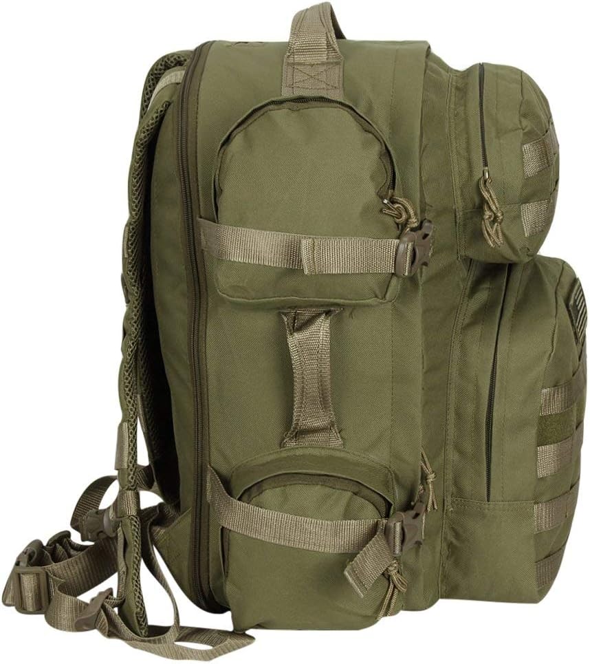 NPUSA Men's Large Expandable Tactical Molle Hydration ReadyBackpack Daypack Bag - Tan