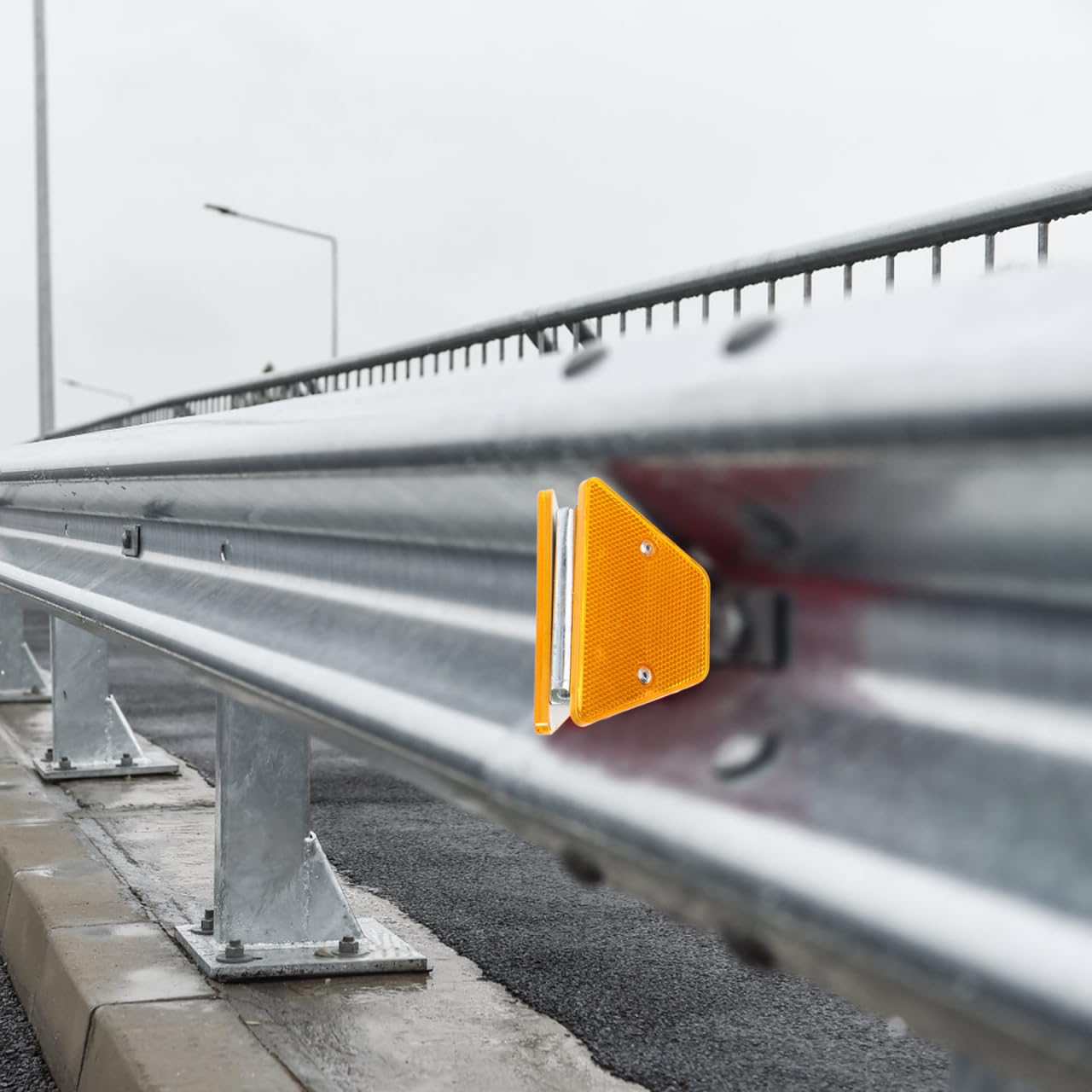 Gatuida Reflective Trail Markers Reflective Marker for Road Road Reflectors for Driveway Guardrail Delineators 2pcs Sturdy Stylish Driveway Markers