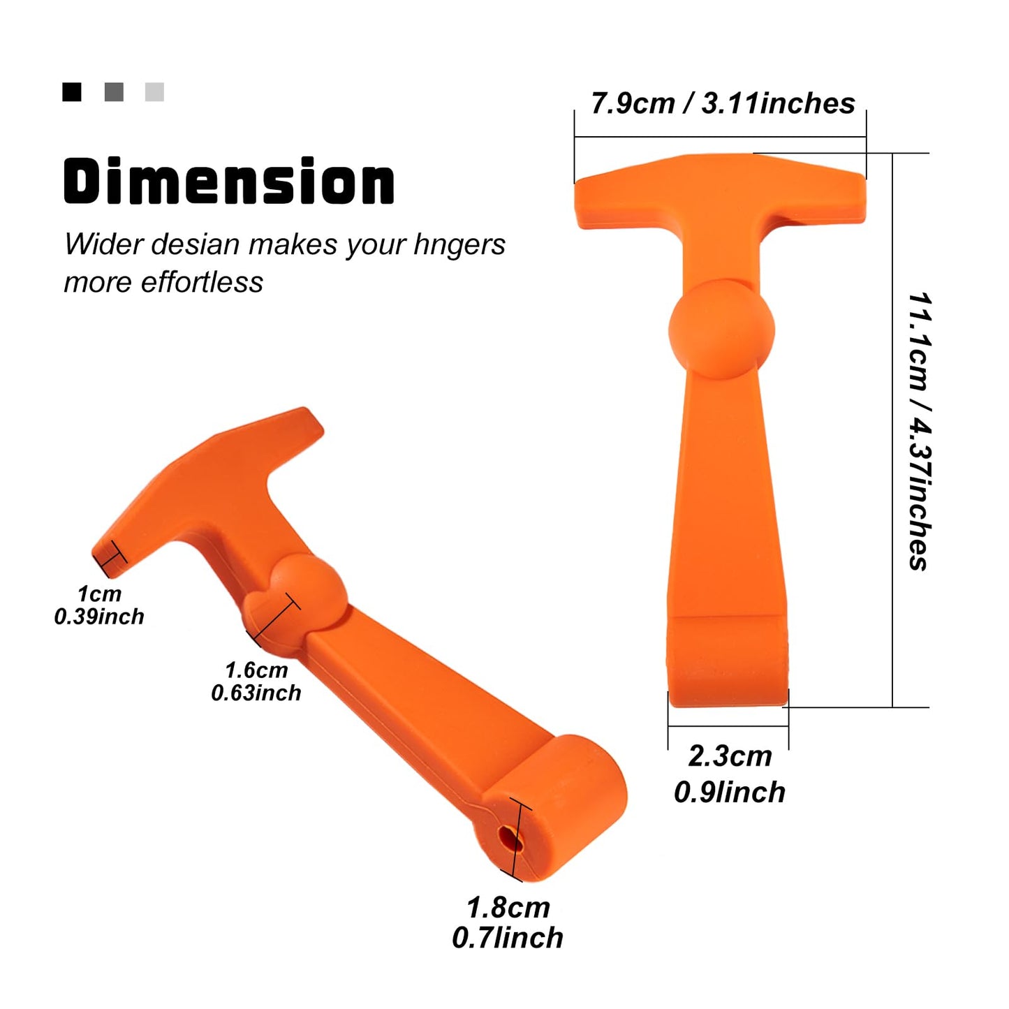 4Pack Cooler Latches Replacement for Yeti, RTIC Related Coolers, Premium Durable Rubber T- Latches Compatible with Yeti, RTIC Cooler Accessories (Orange)