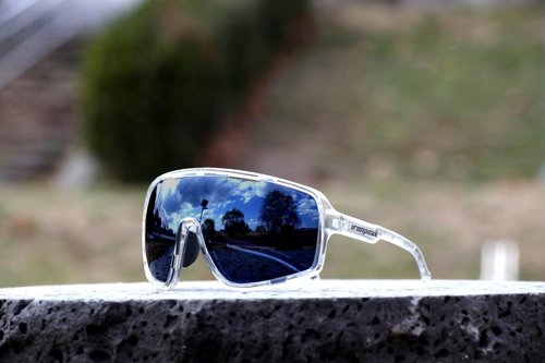 EOC Skytune/Skyshift Color Mirrored Photochromic Transition Sports Sunglasses (Skytune - Transparent Silver (Frame: Silver))