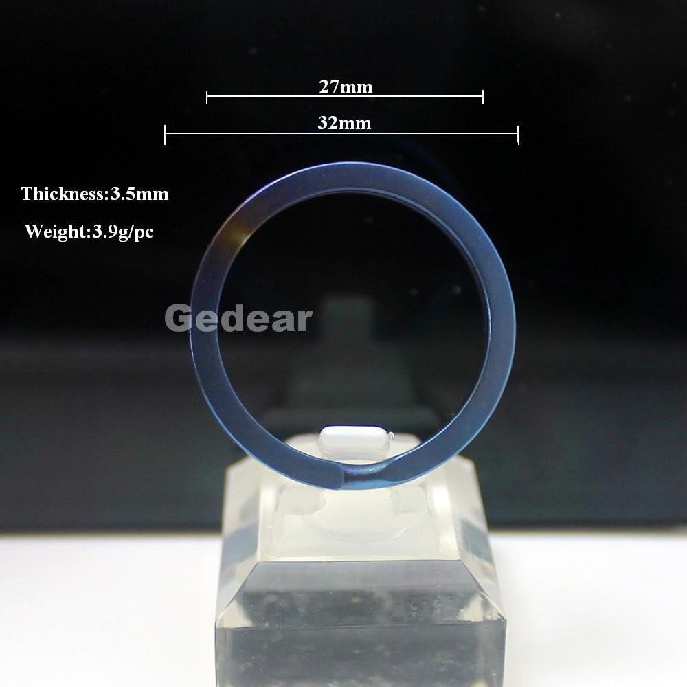 2pcs Titanium Ti Key Chain Key Ring Split Ring Size L 32mm Anodized Blue
