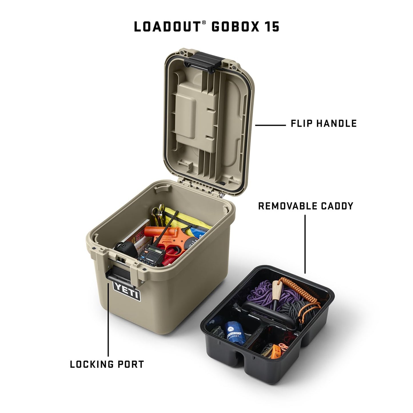 Yeti Loadout GoBox 15 Gear Case Charcoal