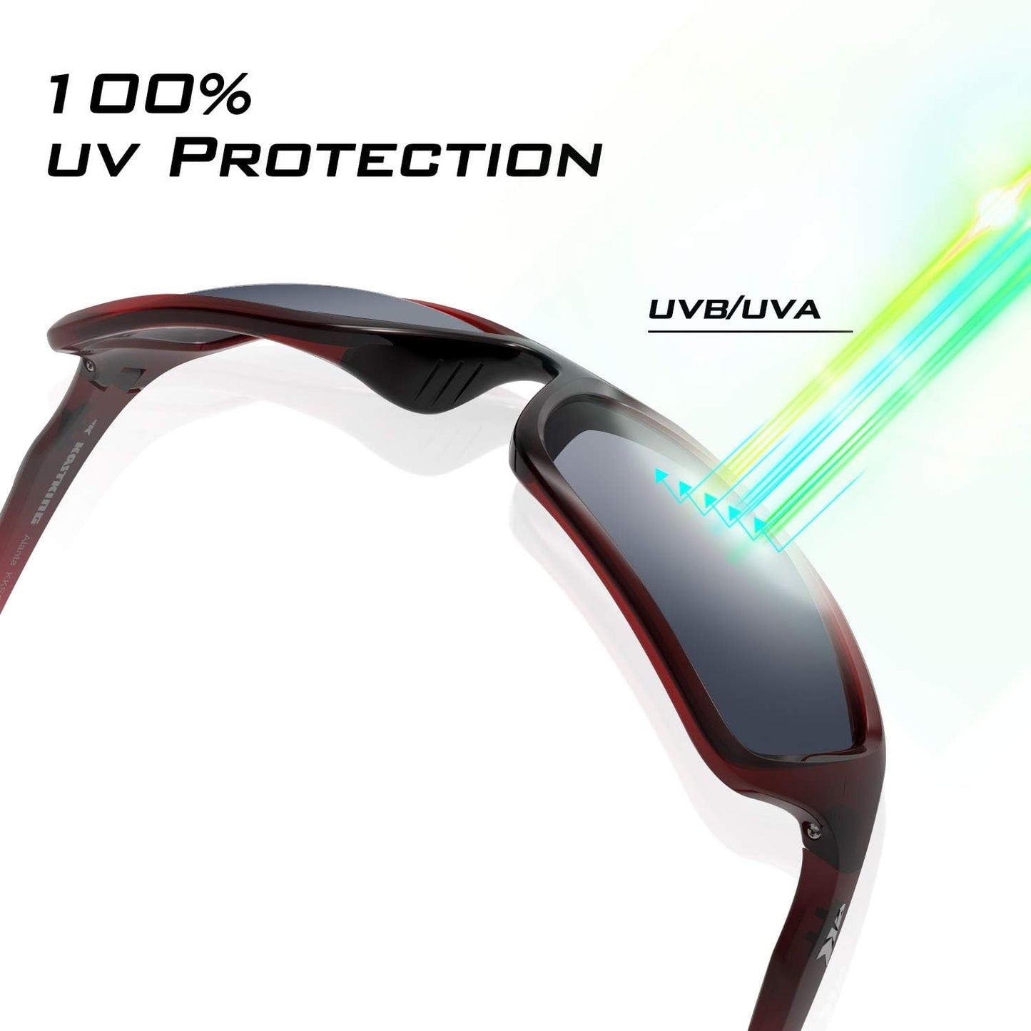 KastKing Alanta Polarized Sport Sunglasses for Men and Women,Ideal for Driving Fishing Cycling and Running,UV Protection