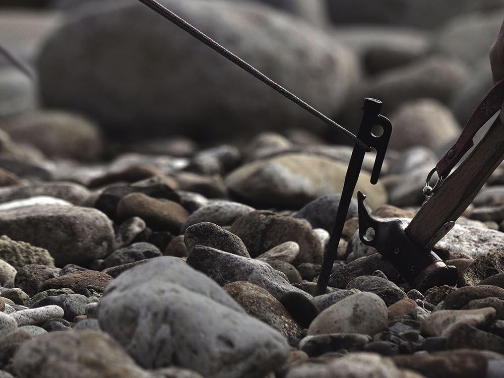 Snow Peak’s Solid Stake #20, R-102, Forged Steel, for Camping Tents, Made in Japan, Lifetime Product Guarantee