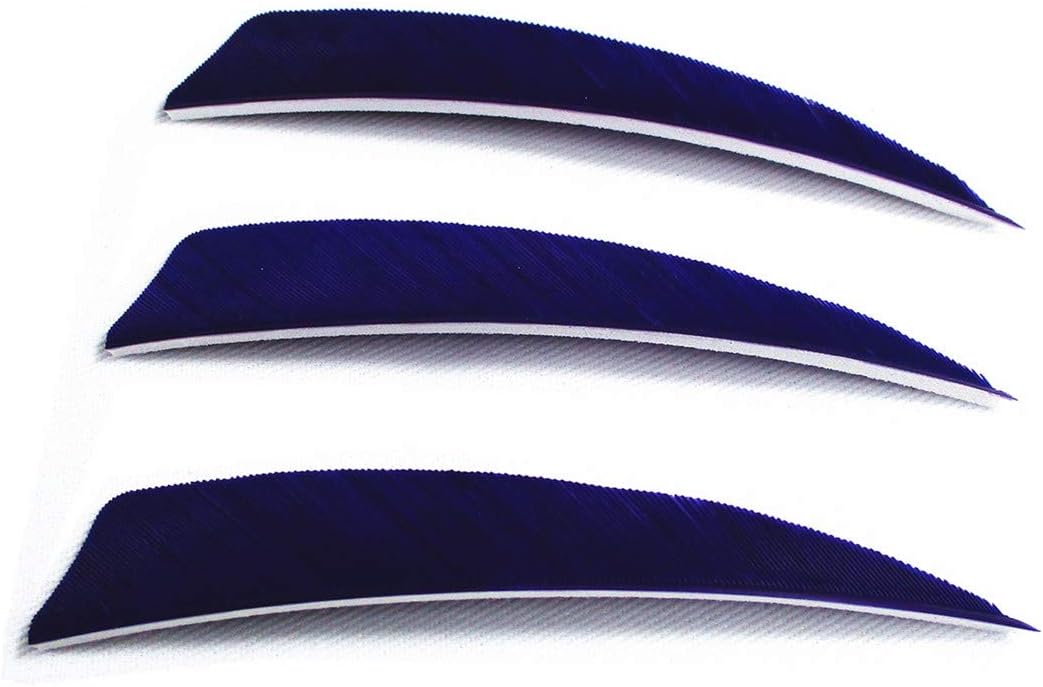 Letszhu Archery Arrows Feather Fletching 4 Inch Real Turkey Vanes for Hunting Target Shooting (25 Pack)