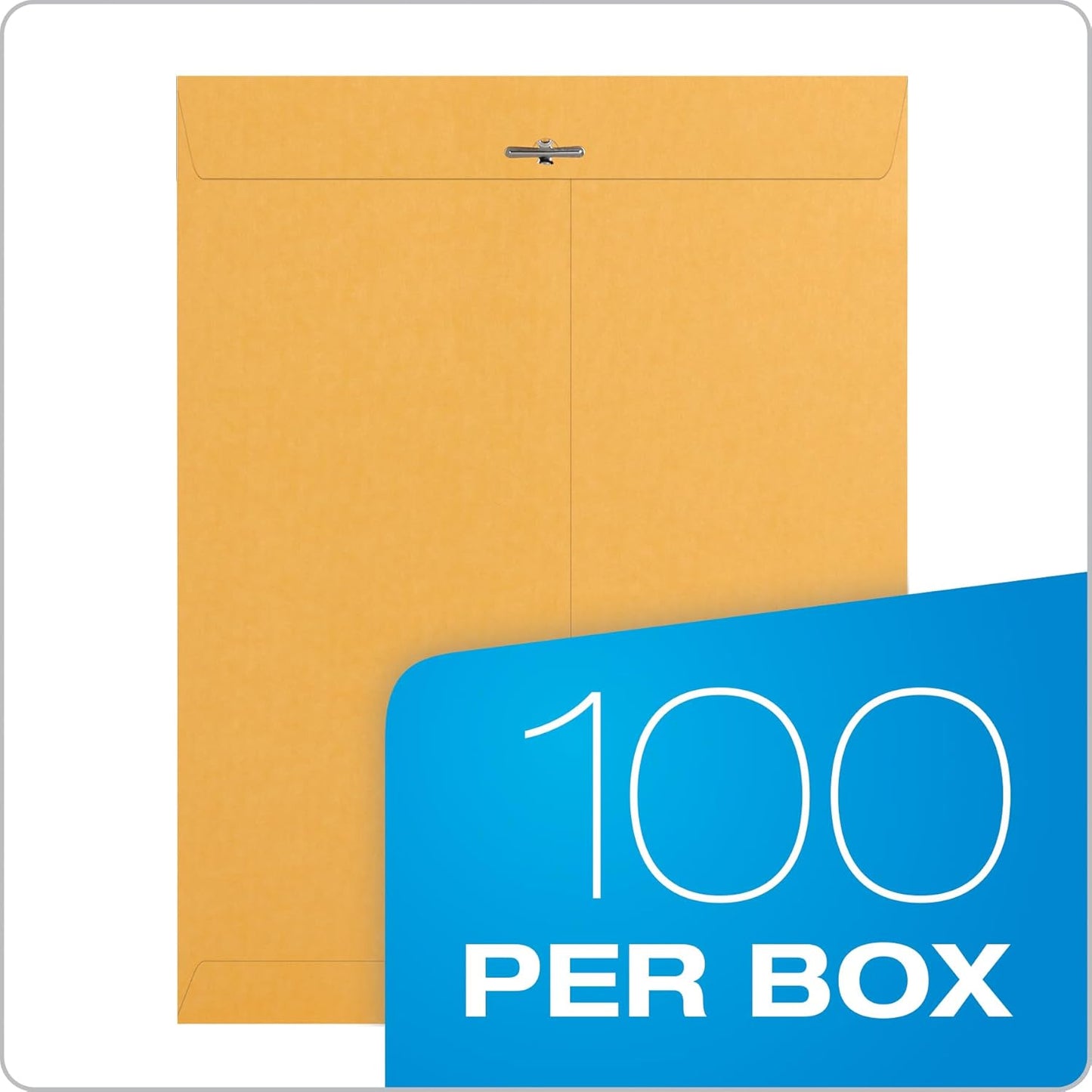 Quality Park 6 x 9 Clasp Envelopes, Clasp and Gummed Closures for Storing or Mailing, 28 lb Kraft Paper, 100 per Box (QUA37855)