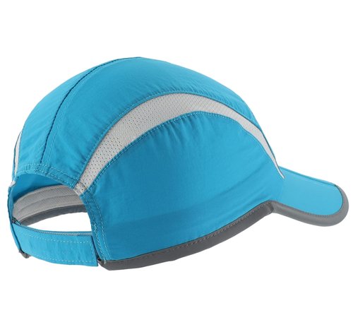Connectyle Foldable Mesh Sports Cap with Reflective Stripe Breathable Sun Runner Cap (Lake Blue)