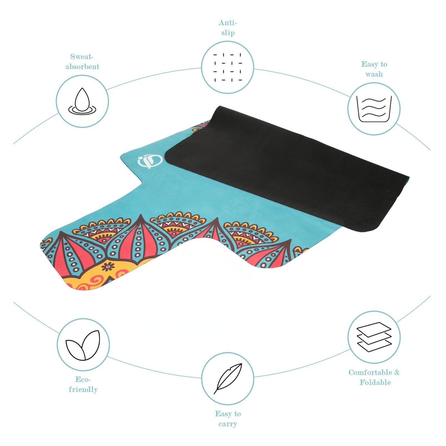 JOOEER Pilates Reformer Machine Mat, Non Slip Pilates Reformer Cover Lightweight Foldable Washable Pilates Reformer Mat for Gym Fitness, Green