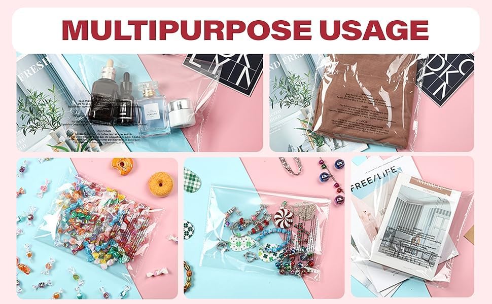 100 9x12 Suffocation Warning Self Seal Flap Tape Clear Poly Bags Cello Cellophane Polypropylene OPP Bags 1.5 Mil By ValueMailers