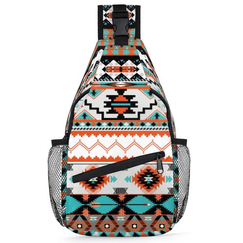 Aztec Sling Backpack for Women, Mini Travel Hiking Daypack Small Crossbody Shoulder Bag