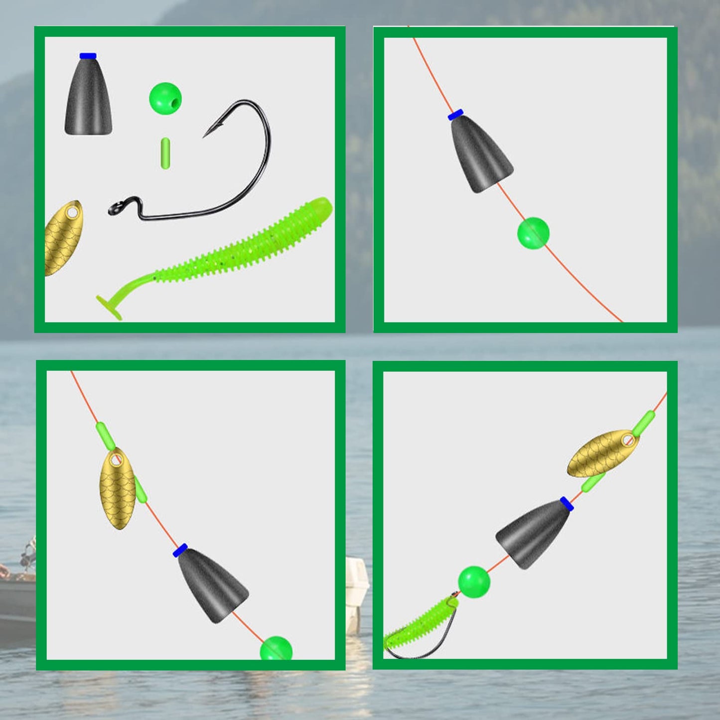 jttsptd 200Pcs 8mm Glow Fishing Beads Soft Plastic Round Beads Rubber Soft Beads Fishing Lures Accessories Box Green Fishing Bait Eggs (8mm-Soft-Green)