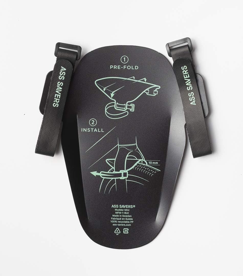 Ass Savers Mfm-1-blk Fahrrad-Schutzbleche, Schwarz, Mini