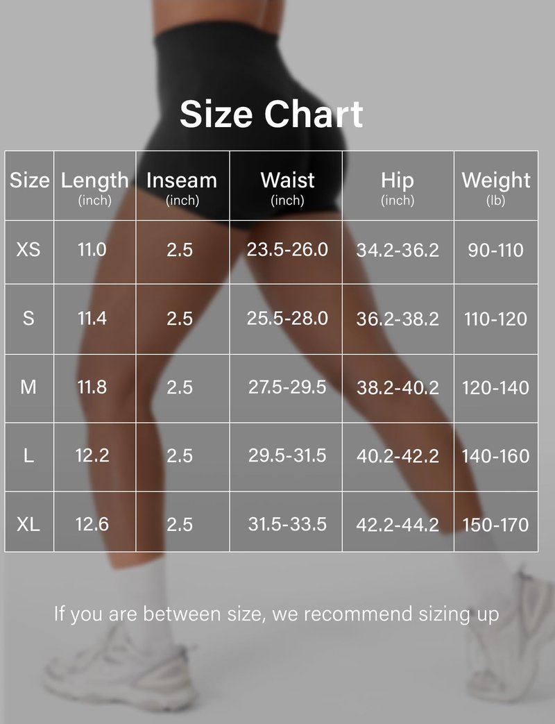VOYJOY Women Workout Impact Shorts 2.5"/ 3.6"/ 4.5"/ 6" Scrunch Butt Lifting Gym Seamless Booty Biker Shorts Black