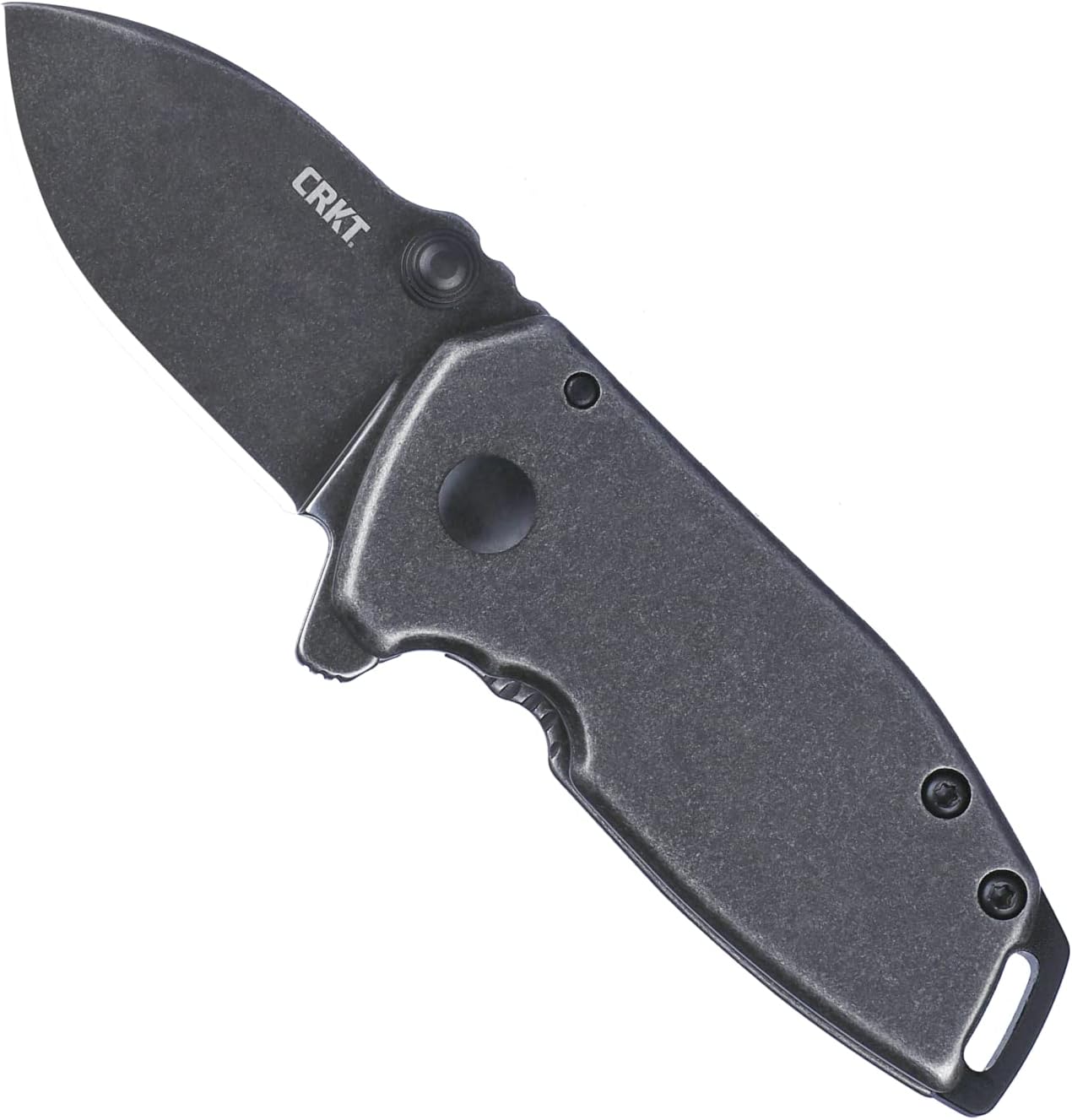 CRKT Squid Everyday Carry EDC Pocket Folding Knife with Frame Lock: Stainless Steel Plain Edge Blade, Stainless Steel Handle, Pocket Clip, 2490KS